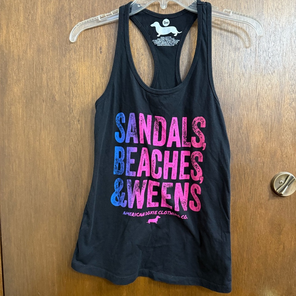 American Doxie racer back tank small